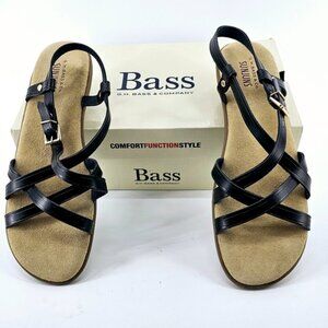 G. H. Bass Co. SUNJUNS Women's 10W Margie Black & Tan Classic Comfort Sandals